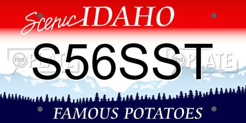 S56SST Idaho License Plate