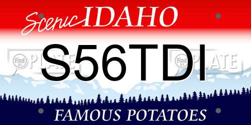 S56TDI Idaho License Plate