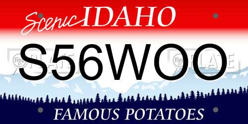 S56WOO Idaho License Plate