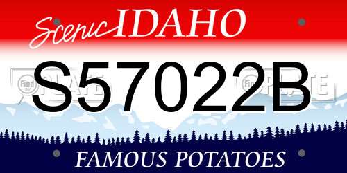 S57022B Idaho License Plate