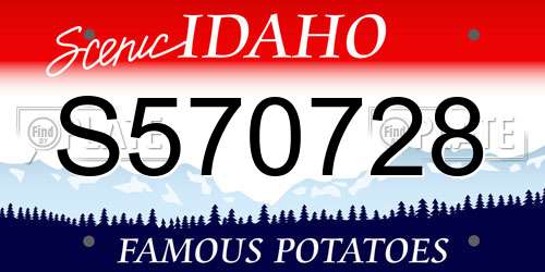 S570728 Idaho License Plate