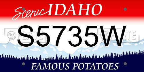 S5735W Idaho License Plate