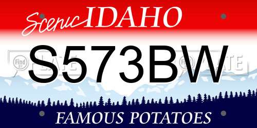 S573BW Idaho License Plate