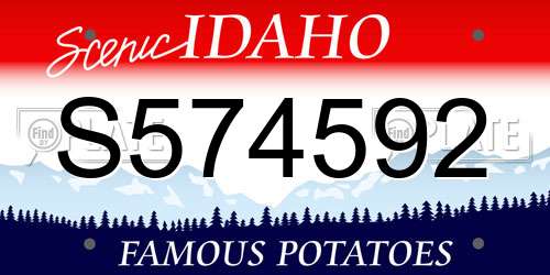 S574592 Idaho License Plate
