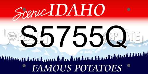 S5755Q Idaho License Plate