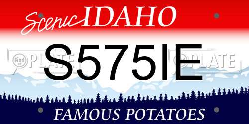 S575IE Idaho License Plate