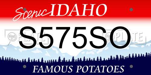 S575SO Idaho License Plate