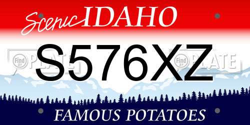 S576XZ Idaho License Plate