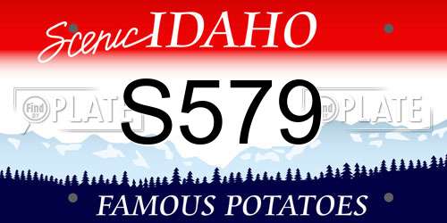 S579 Idaho License Plate