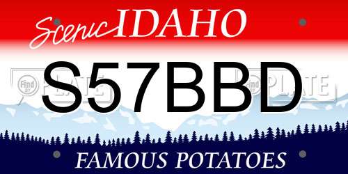 S57BBD Idaho License Plate