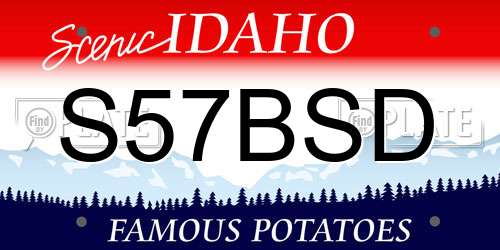S57BSD Idaho License Plate