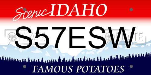 S57ESW Idaho License Plate