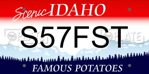 S57FST Idaho License Plate
