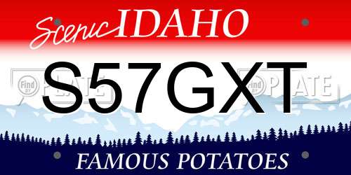 S57GXT Idaho License Plate