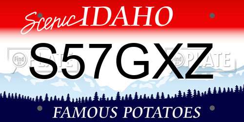 S57GXZ Idaho License Plate