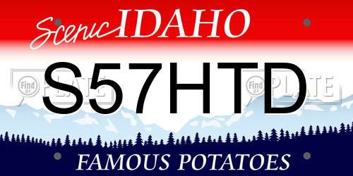 S57HTD Idaho License Plate