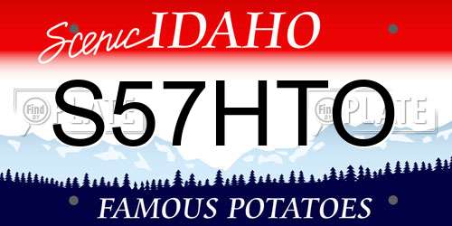 S57HTO Idaho License Plate