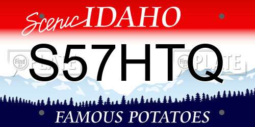 S57HTQ Idaho License Plate