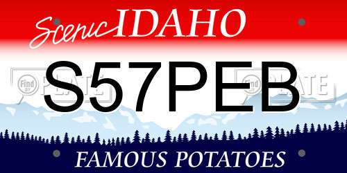 S57PEB Idaho License Plate
