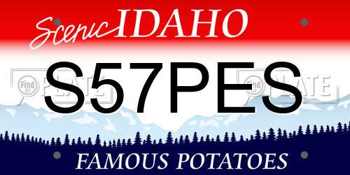 S57PES Idaho License Plate