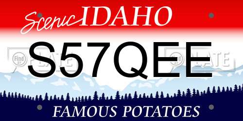 S57QEE Idaho License Plate