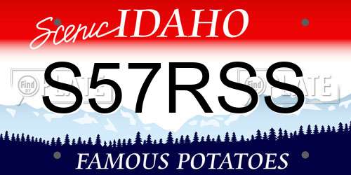 S57RSS Idaho License Plate