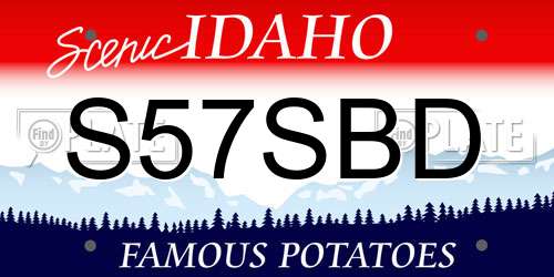 S57SBD Idaho License Plate