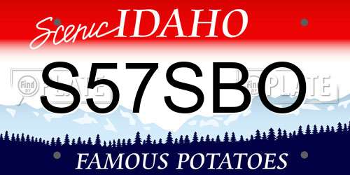 S57SBO Idaho License Plate
