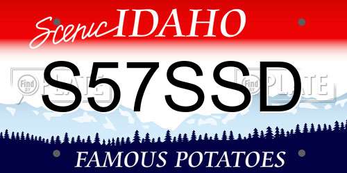 S57SSD Idaho License Plate