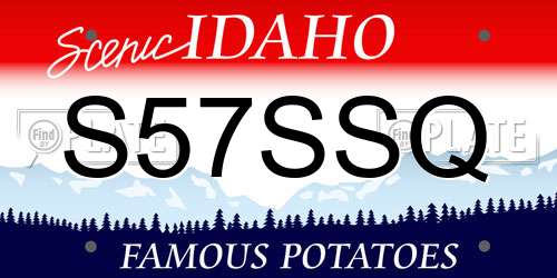 S57SSQ Idaho License Plate