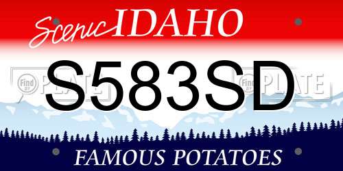 S583SD Idaho License Plate