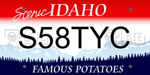S58TYC Idaho License Plate