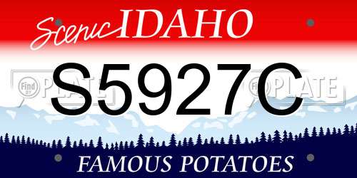 S5927C Idaho License Plate