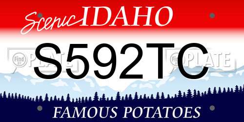 S592TC Idaho License Plate