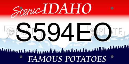 S594EO Idaho License Plate