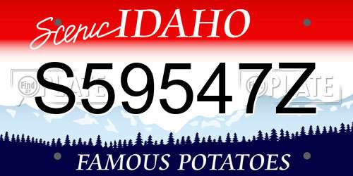 S59547Z Idaho License Plate