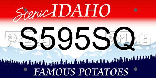 S595SQ Idaho License Plate