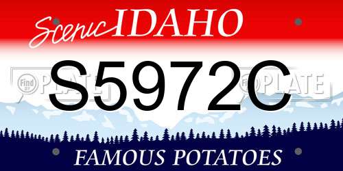 S5972C Idaho License Plate