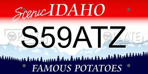 S59ATZ Idaho License Plate