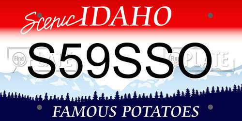 S59SSO Idaho License Plate