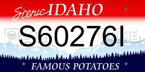 S60276I Idaho License Plate