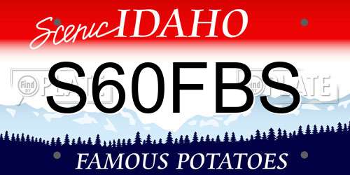 S60FBS Idaho License Plate