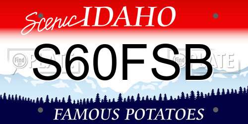 S60FSB Idaho License Plate