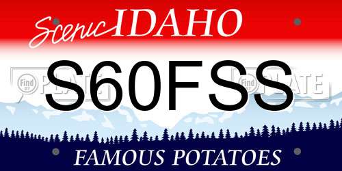 S60FSS Idaho License Plate