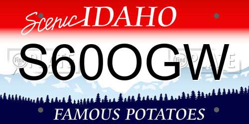 S60OGW Idaho License Plate