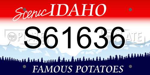 S61636 Idaho License Plate