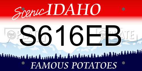 S616EB Idaho License Plate