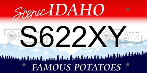S622XY Idaho License Plate