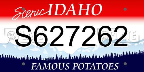 S627262 Idaho License Plate