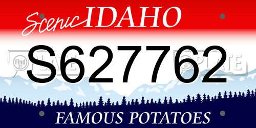 S627762 Idaho License Plate